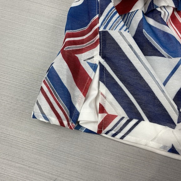 Alfred Dunner Button Up Blouse Women's 22W Red White & Blue 3/4 Sleeve NWT - Picture 4 of 15